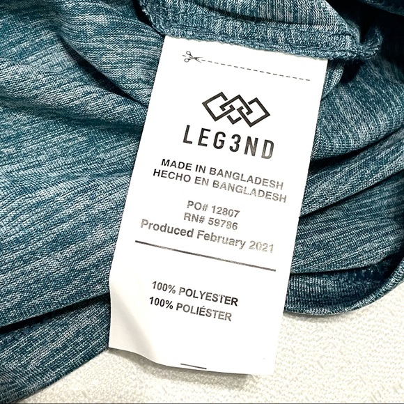 Legend Womens Active Athletic Performance Top Teal L11542S1 Size L NWT - Picture 7 of 16